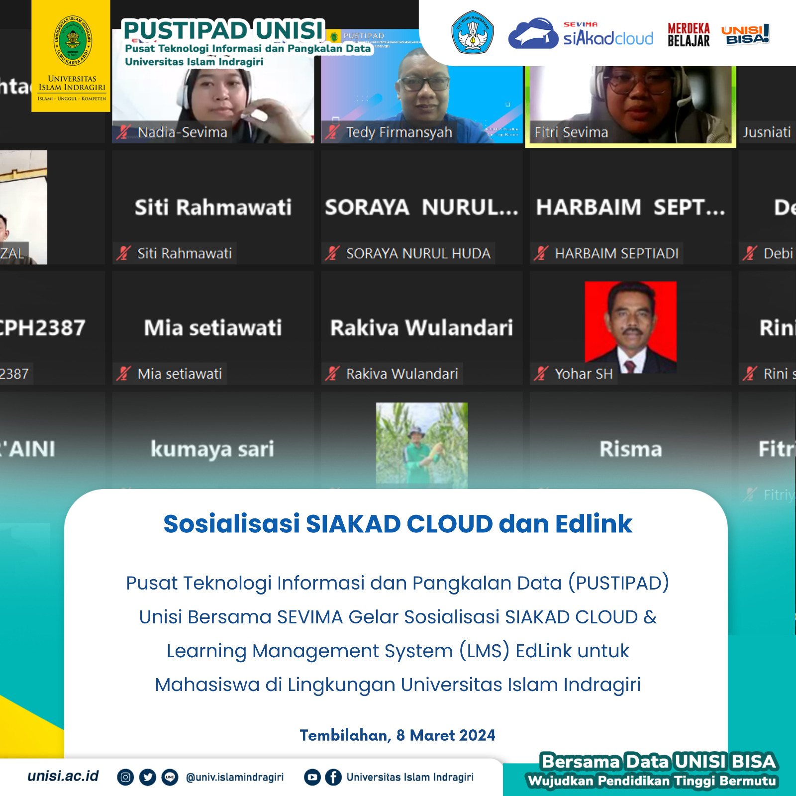 Sosialisasi Learning Syetem Universitas Islam Indragiri