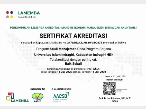 Program Studi Manajemen UNISI Raih Akreditasi "Baik Sekali" dari LAMEMBA