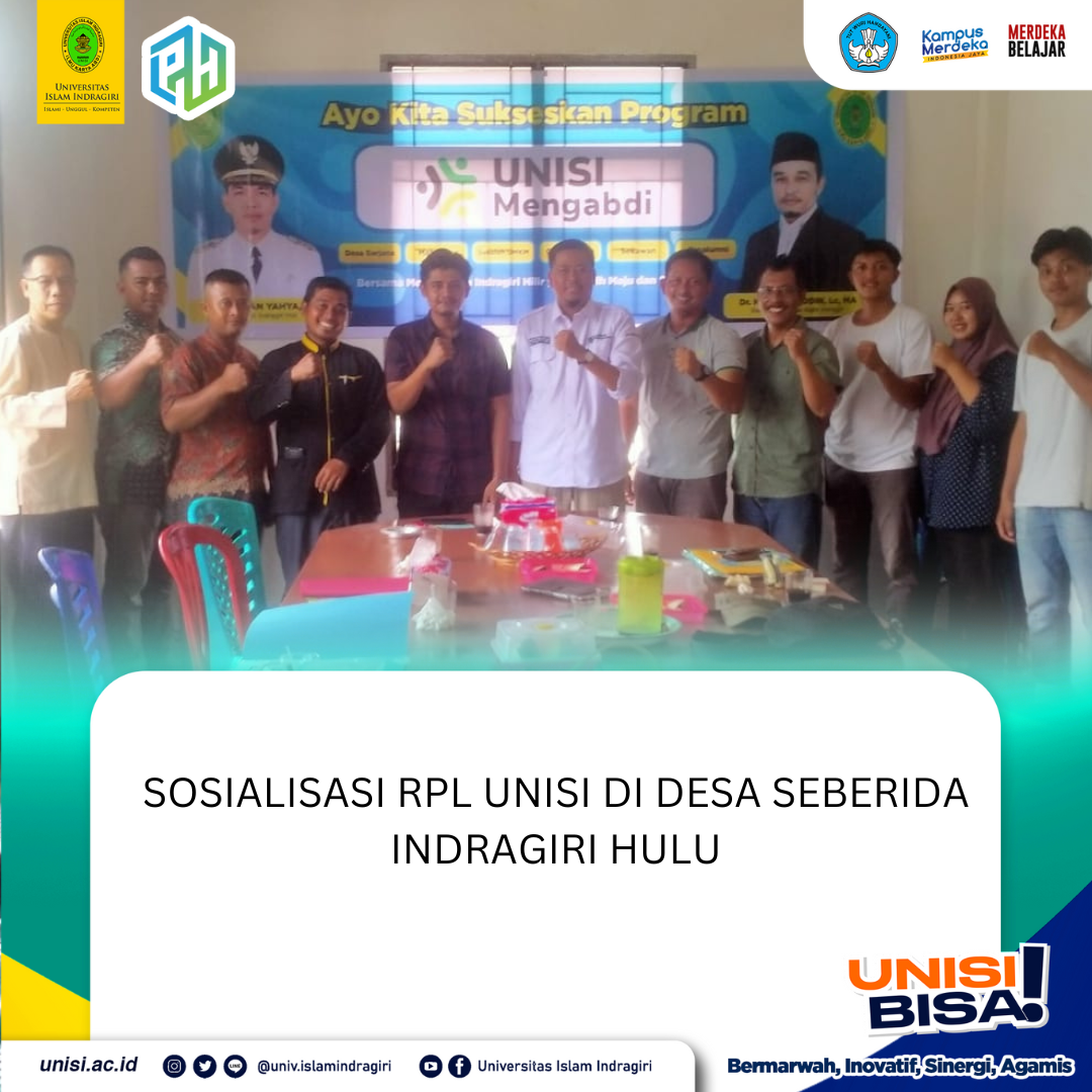 Sosialisasi RPL Unisi di Desa Seberida Indragiri Hulu