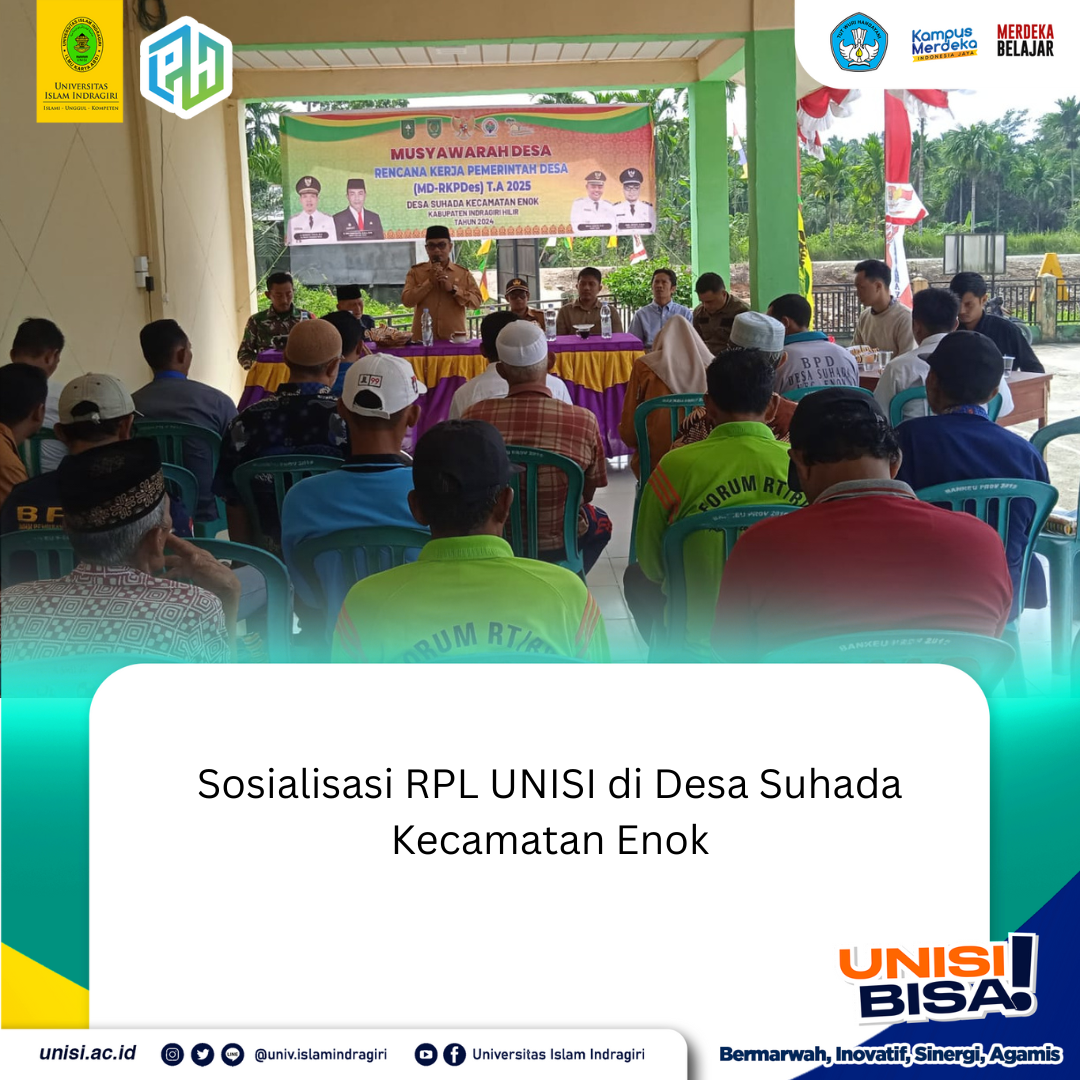 Sosialisasi RPL Unisi di Desa Suhada Kecamatan Enok