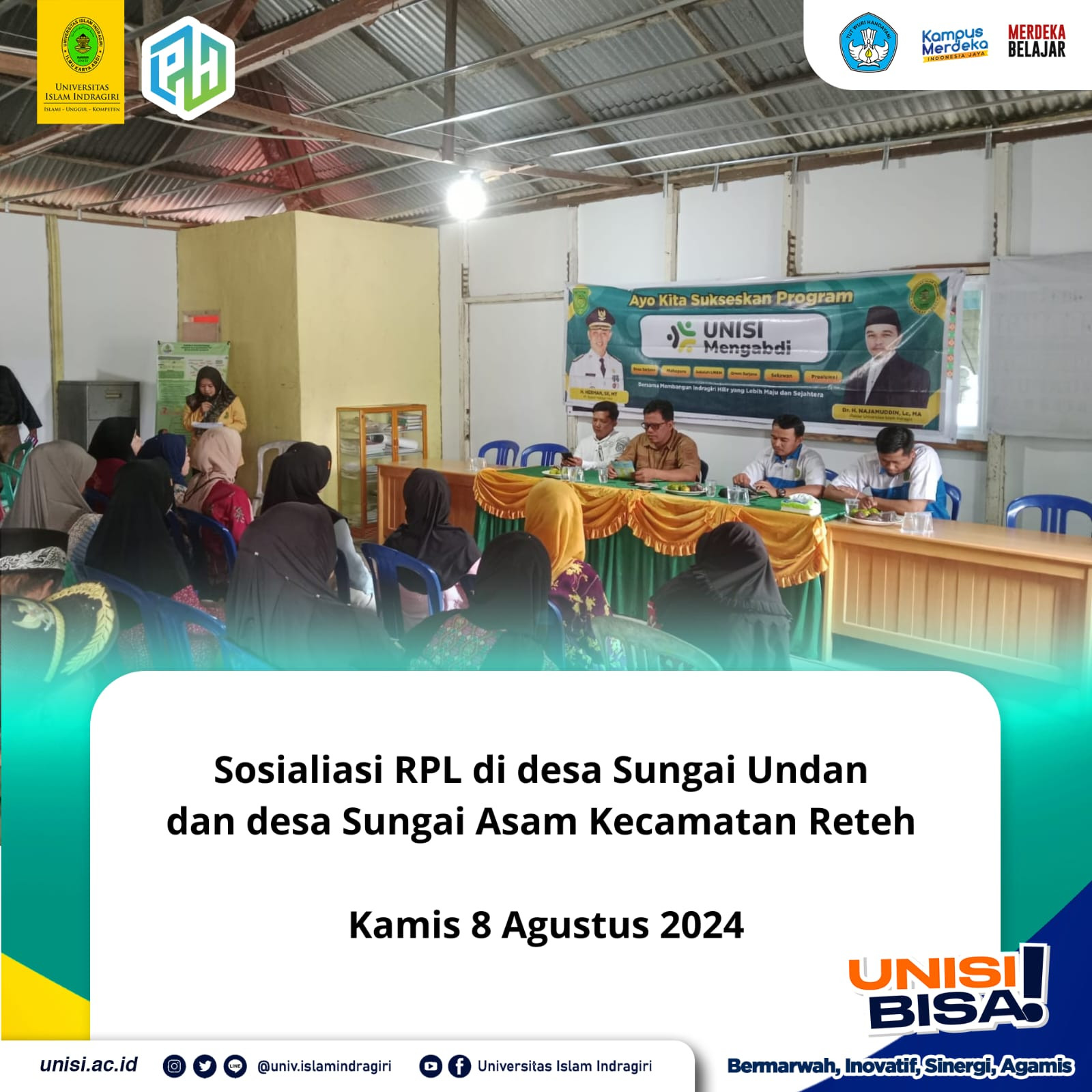 Sosialiasi RPL di Desa Sungai Undan dan desa Sungai Asam Kecamatan Reteh