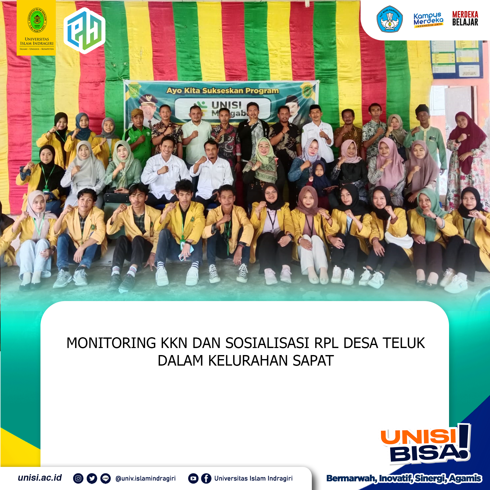 Monitoring KKN dan Sosialisasi RPL Desa Teluk Dalam Kelurahan Sapat