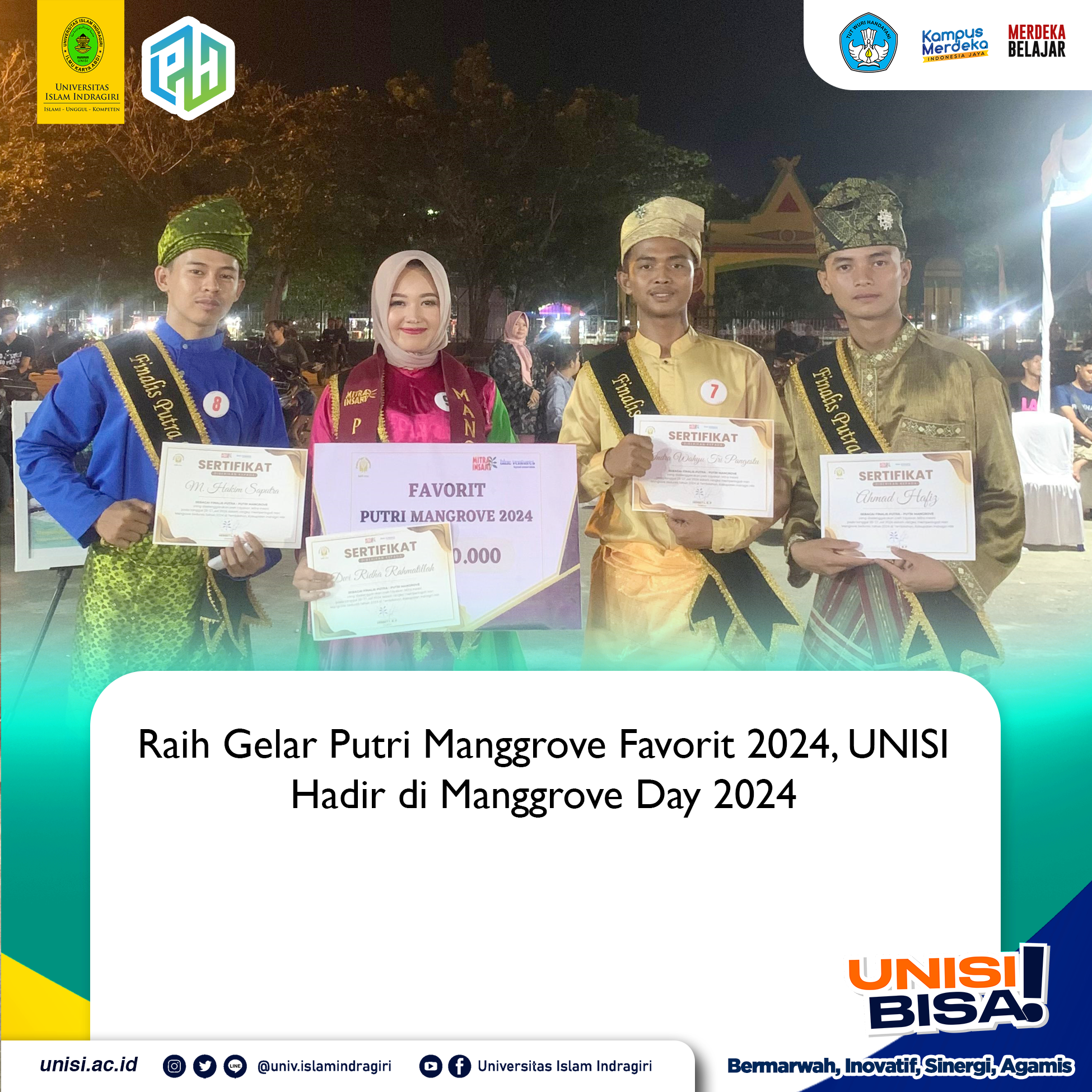 Raih Gelar Putri Manggrove Favorit 2024, UNISI Hadir di Manggrove Day 2024