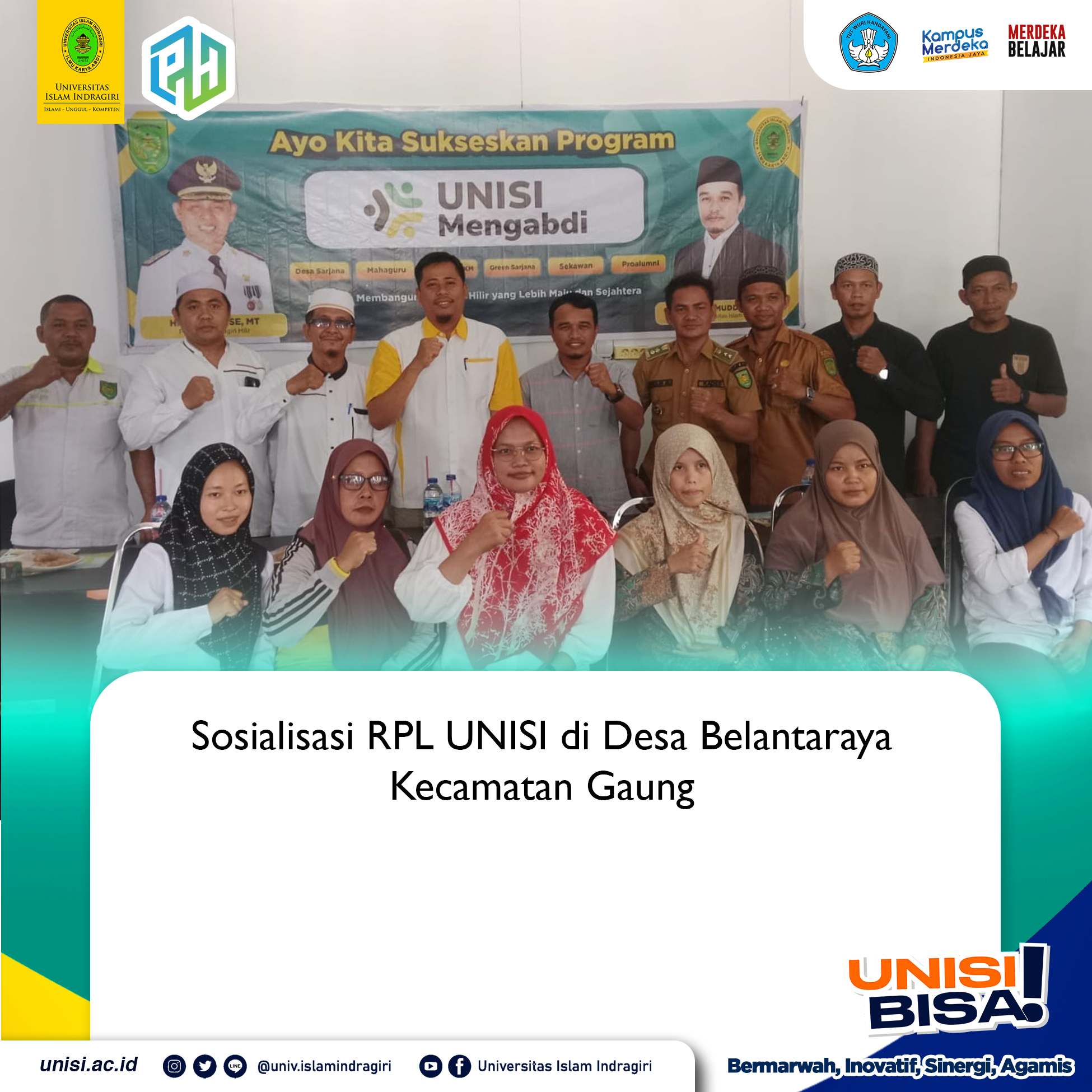 Sosialisasi RPL Unisi di Desa Belantaraya Kecamatan Gaung
