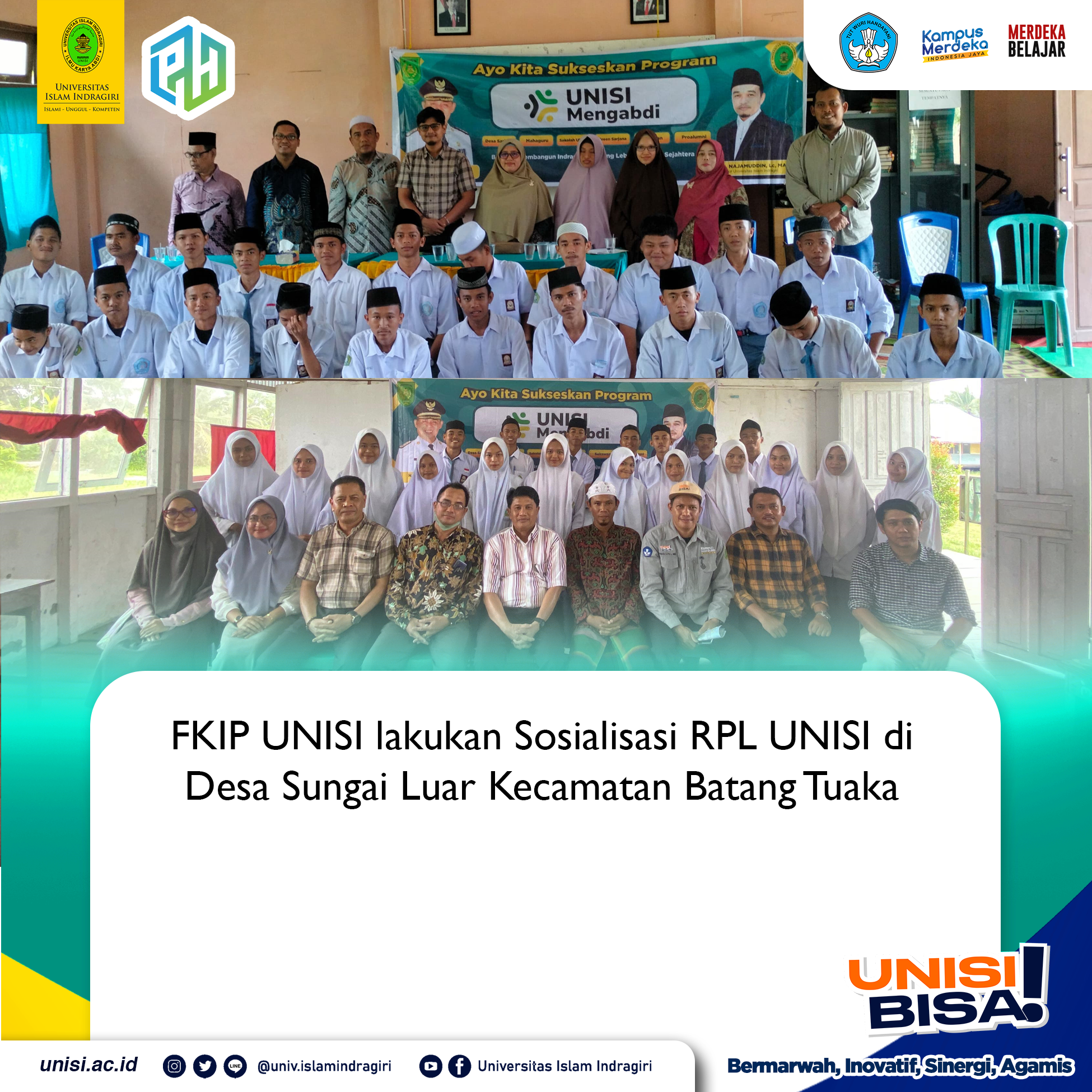 FKIP Unisi Lakukan Sosialisasi RPL Unisi di Desa Sungai Luar