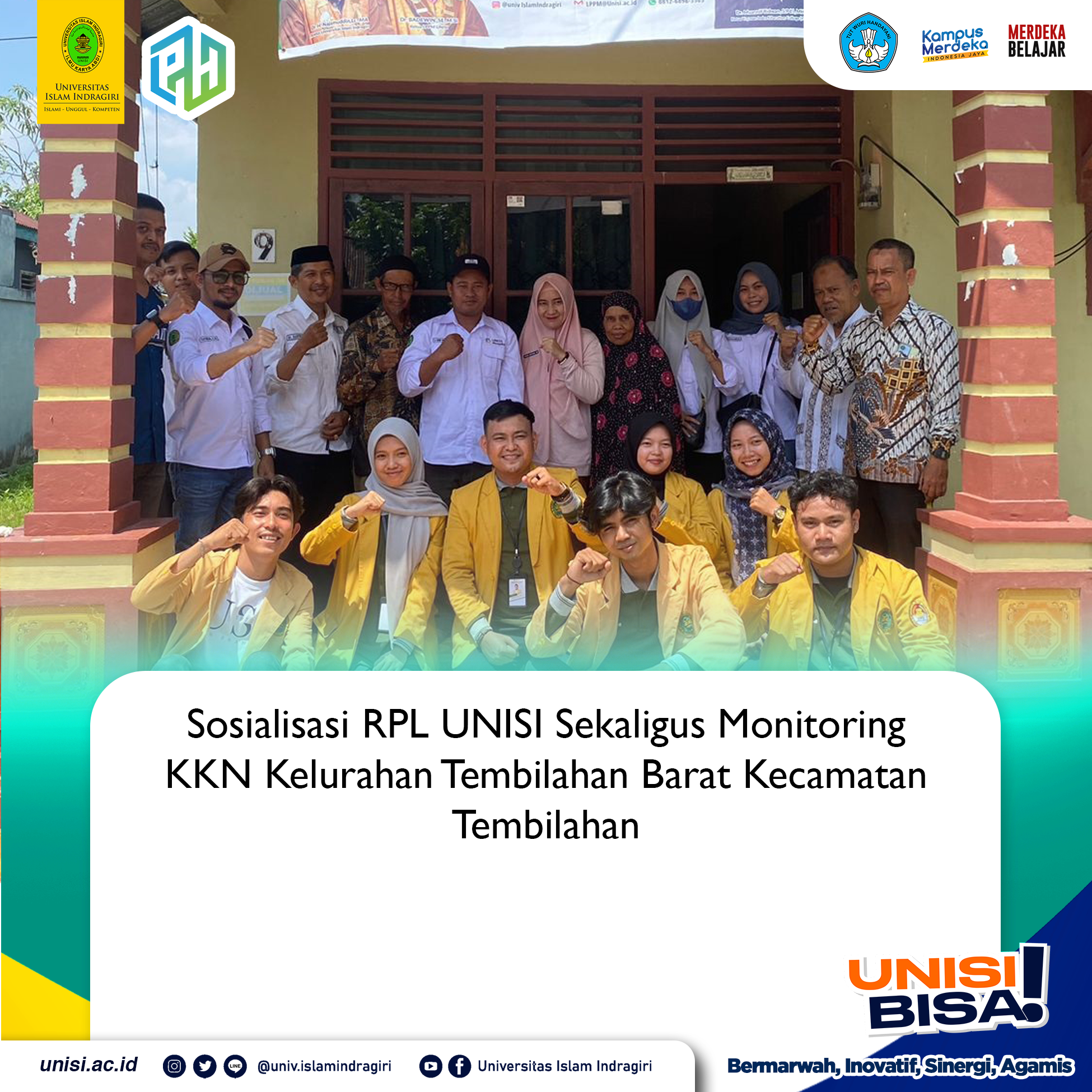 Sosialisasi RPL Unisi Sekaligus Monitoring KKN Kelurahan Tembilahan Barat