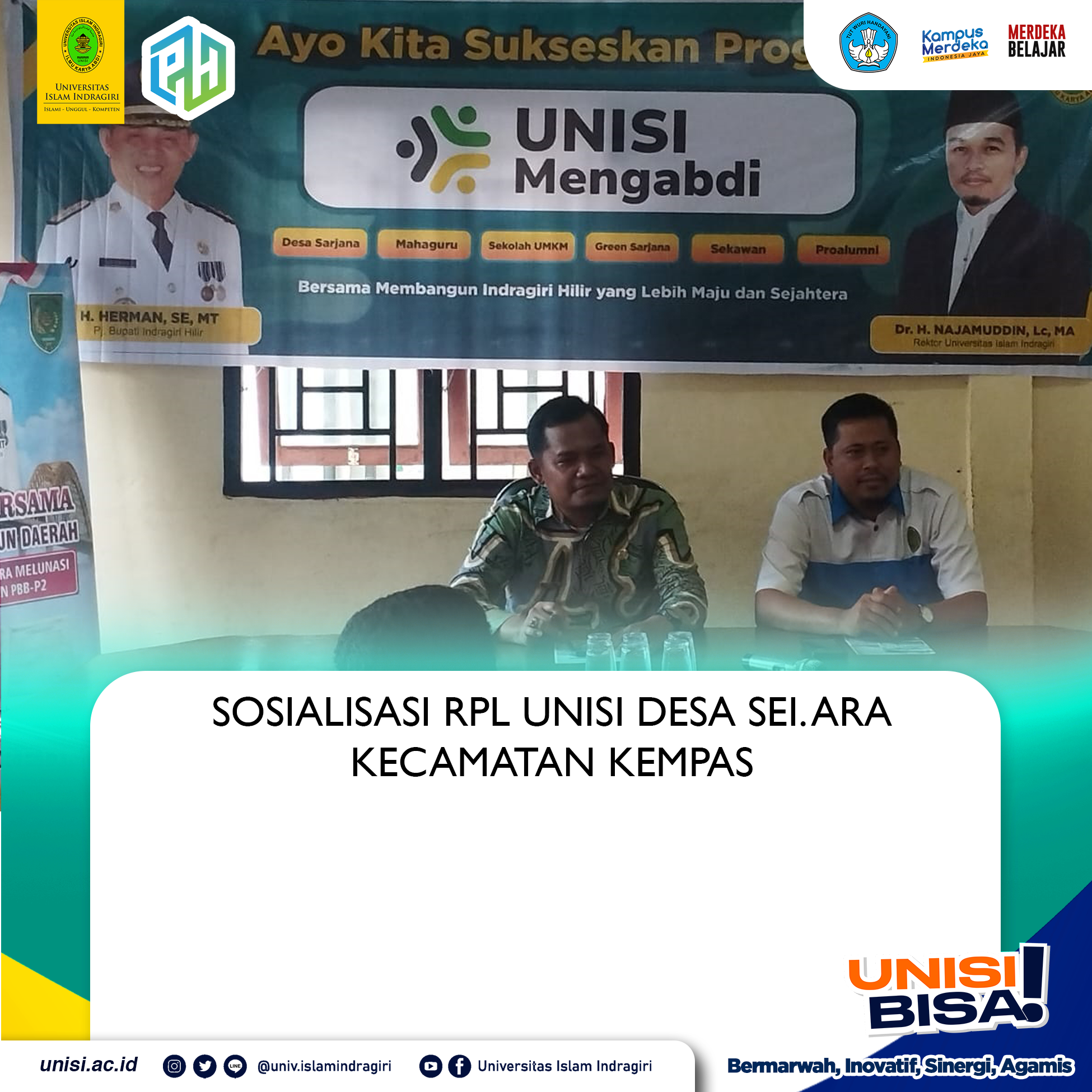 Sosialisasi RPL Unisi Desa Sei. Ara Kecamatan Kempas