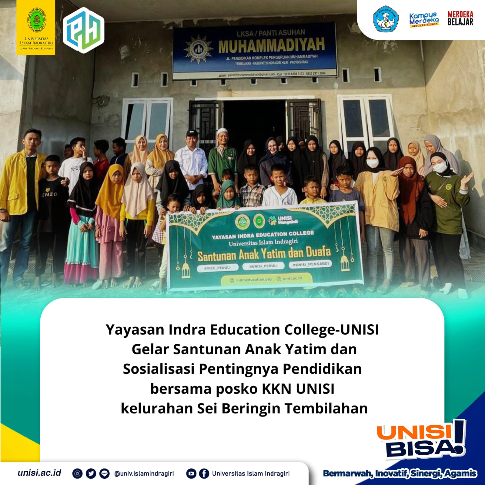 Yayasan Indra Education College-UNISI Gelar Santunan Anak Yatim