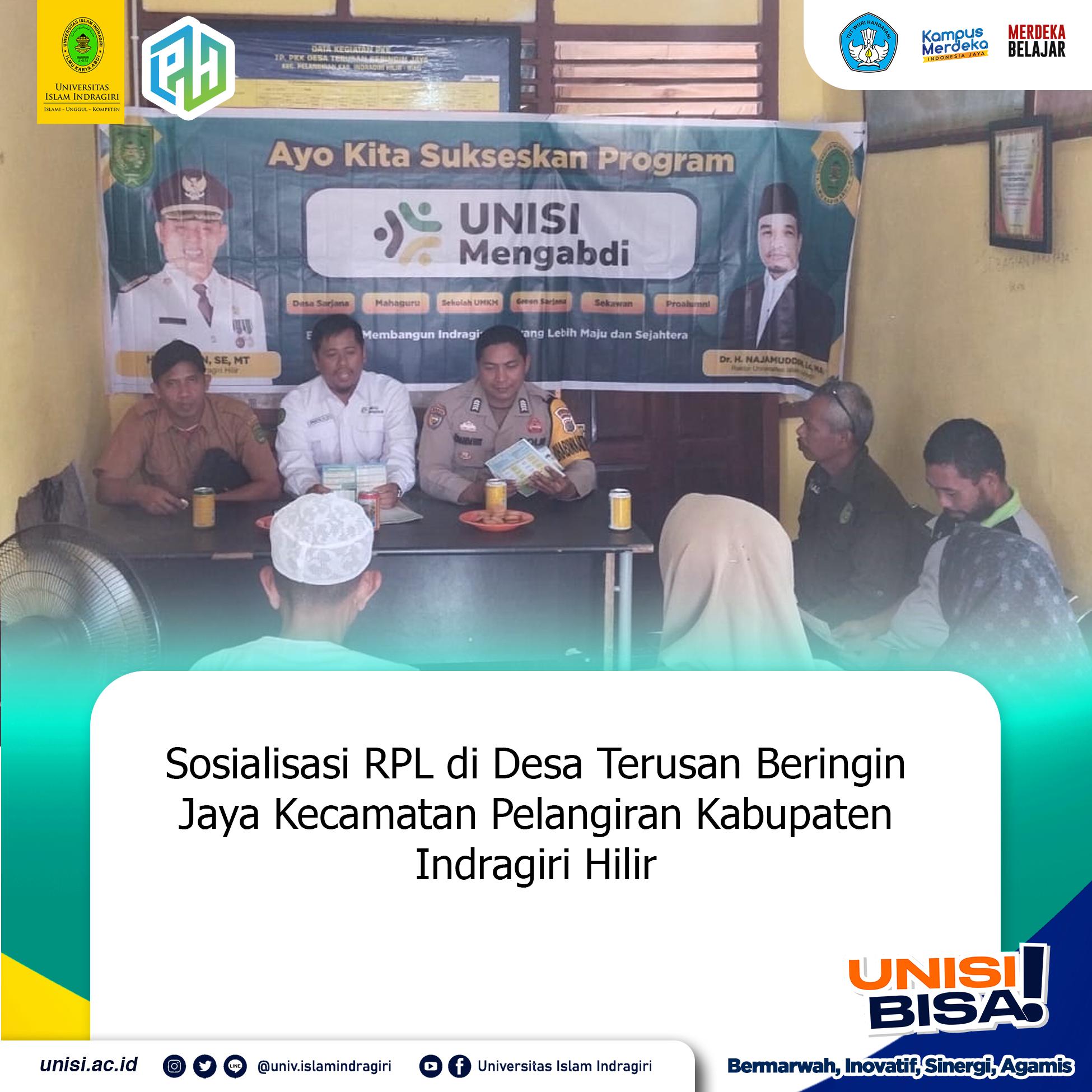 Sosialisasi RPL Desa Terusan Beringin Jaya Kecamatan Pelangiran Kabupaten Indragiri Hilir