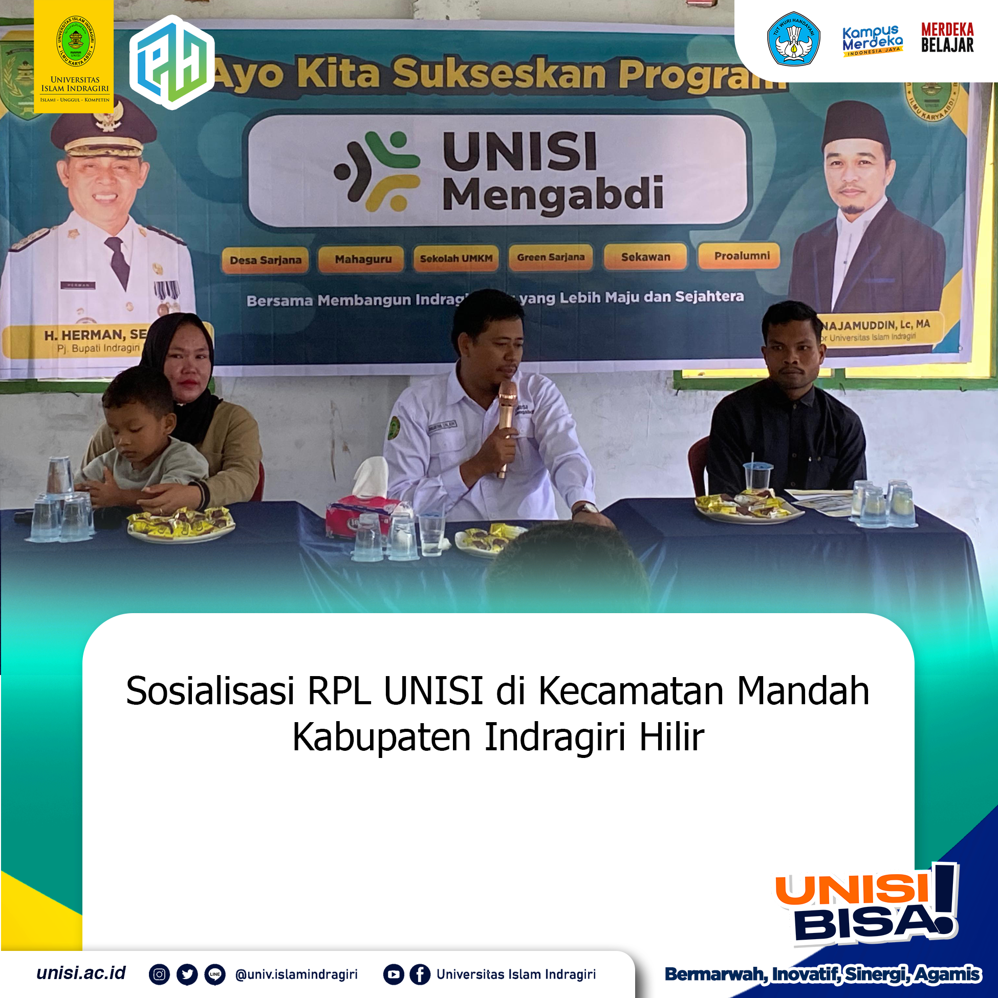 Sosialisasi RPL UNISI di Kecamatan Mandah Kabupaten Indragiri Hilir