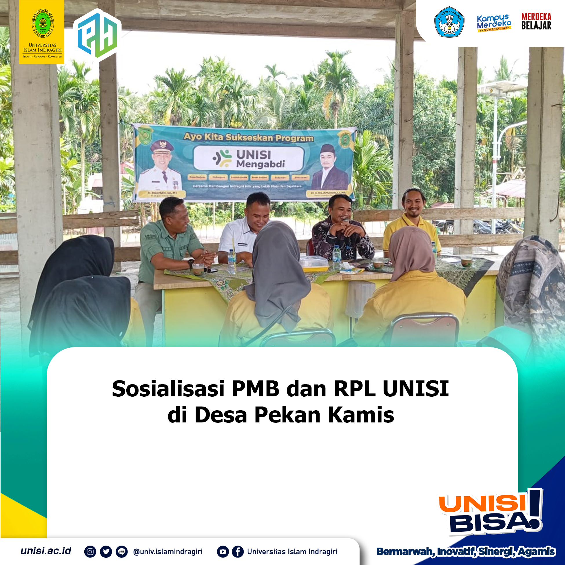 Sosialisasi PMB dan RPL UNISI di Desa Pekan Kamis