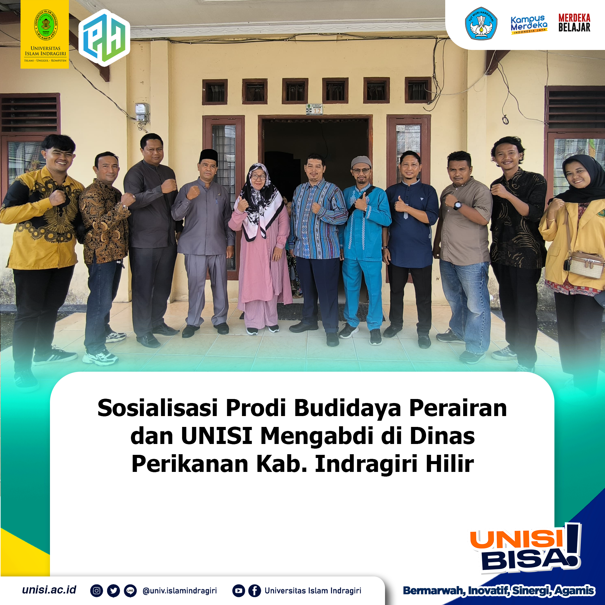 Sosialisasi Prodi Budidaya Perairan dan Unisi Mengabdi di Dinas Perikanan Kab. Inhil