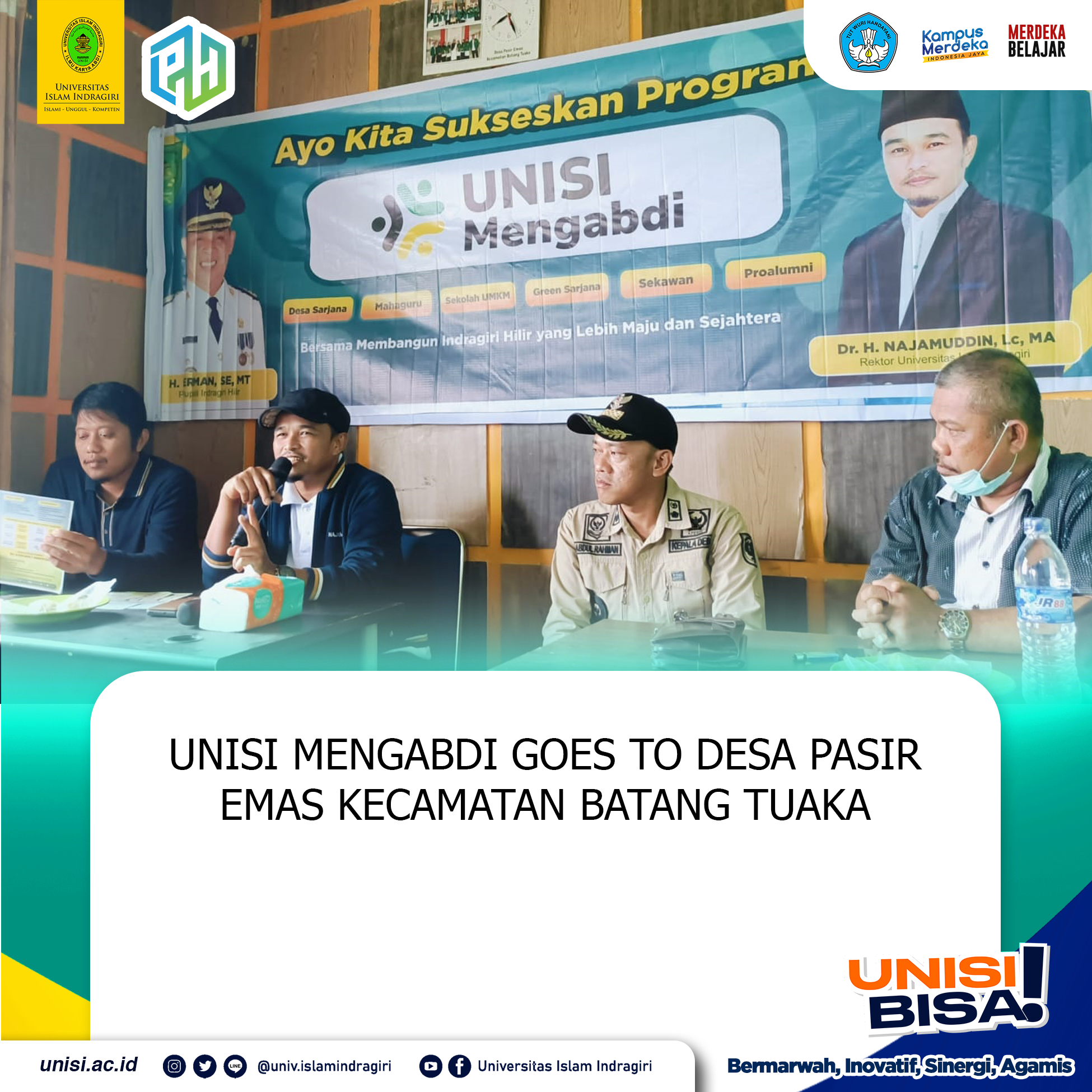 Unisi Mengabdi Goes to Desa Pasir Emas Kecamatan Batang Tuaka