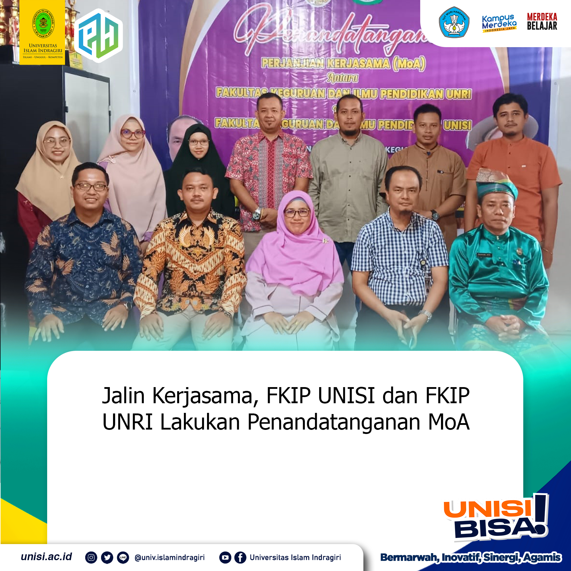 Jalin Kerjasama, FKIP Unisi dan FKIP Unri Lakukan Penandatanganan MoA