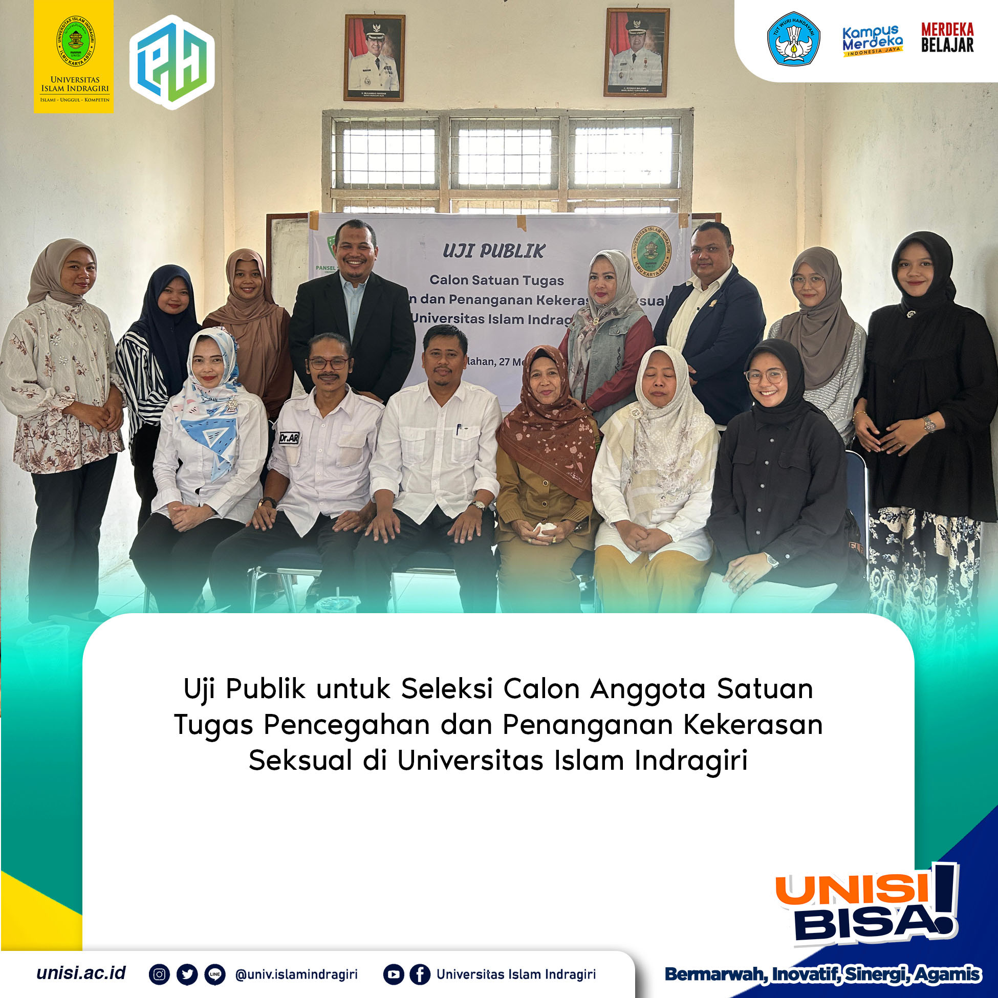 Uji Publik untuk Seleksi Calon Anggota Satuan Tugas Pencegahan dan Penanganan Kekerasan Seksual di Unisi