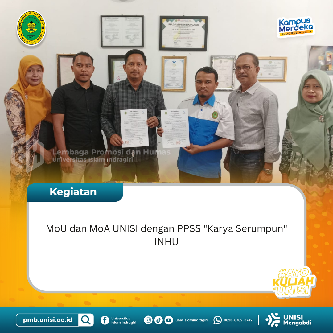 Penandatanganan MoU Unisi dengan PPSS Karya Serumpun Inhu