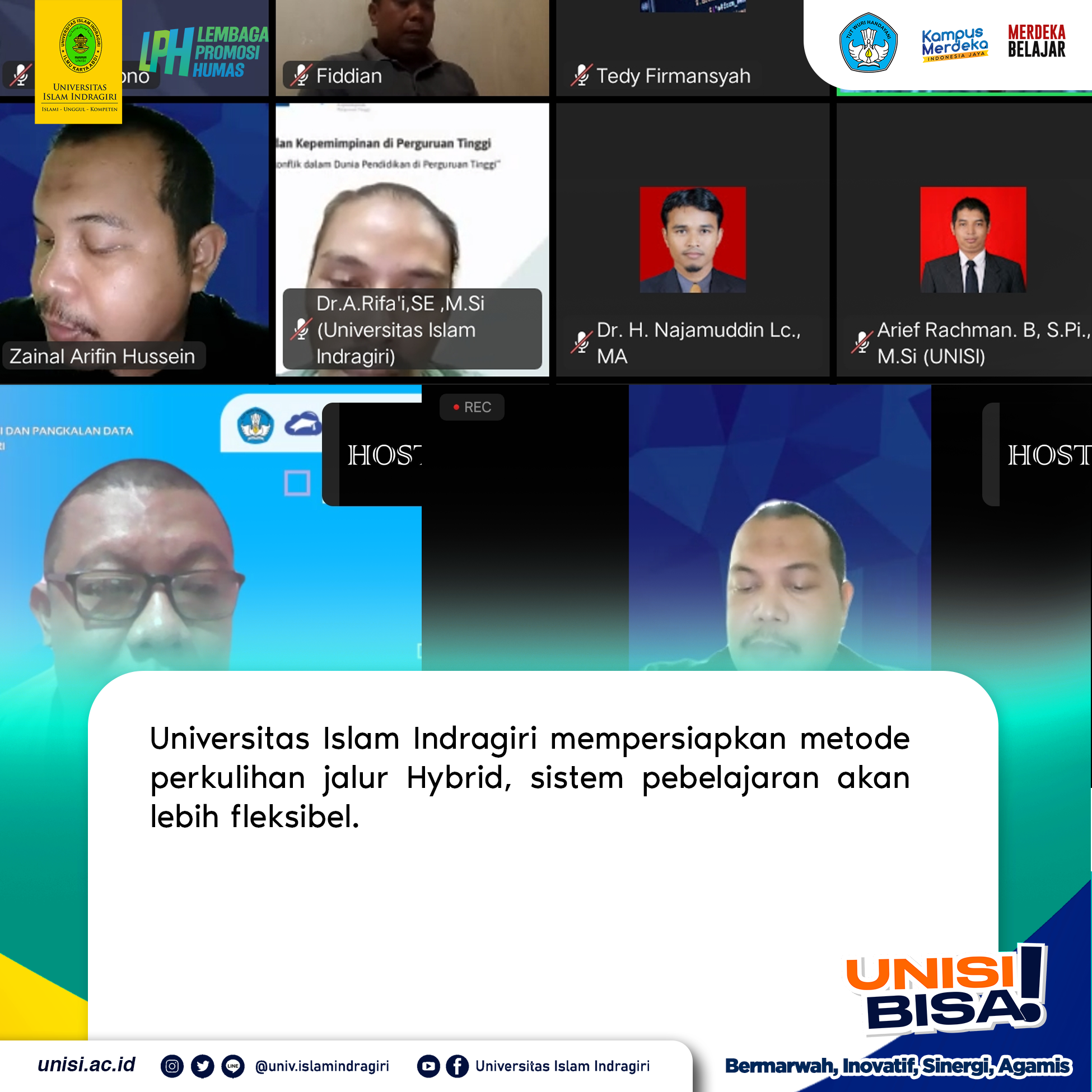 Rapat Perkuliahan Hibryd untuk Universitas Islam Indragiri