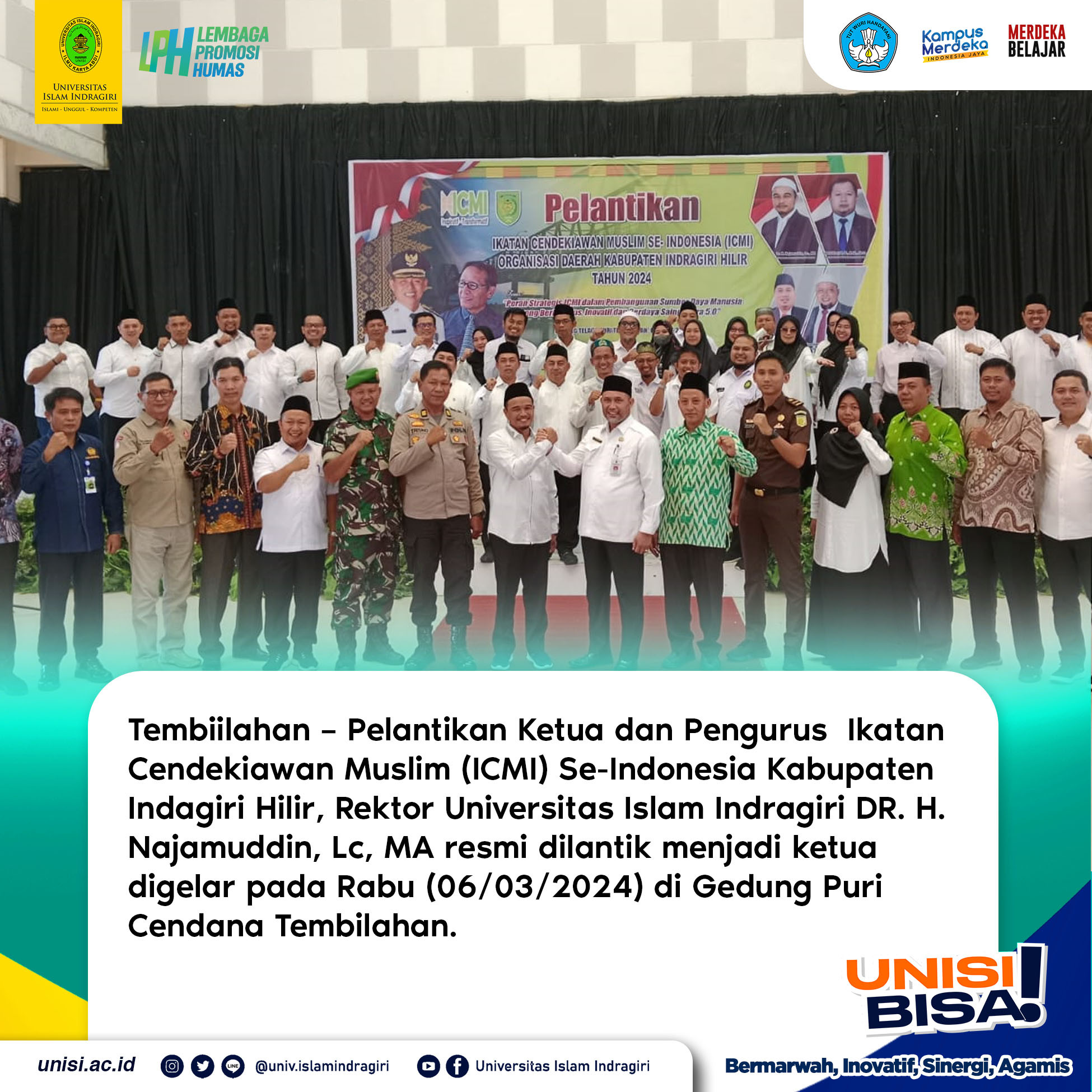 Pelantikan Ketua dan Pengurus Ikatan Cendekiawan Muslim (ICMI) Se-Indonesia Kabupaten Indagiri Hilir