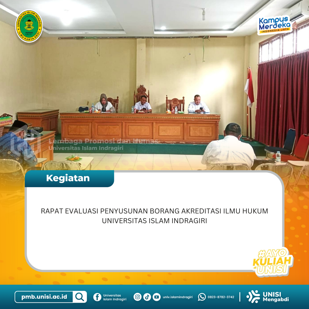 Rapat Evaluasi Penyusunan Borang Akreditasi Ilmu Hukum Unisi