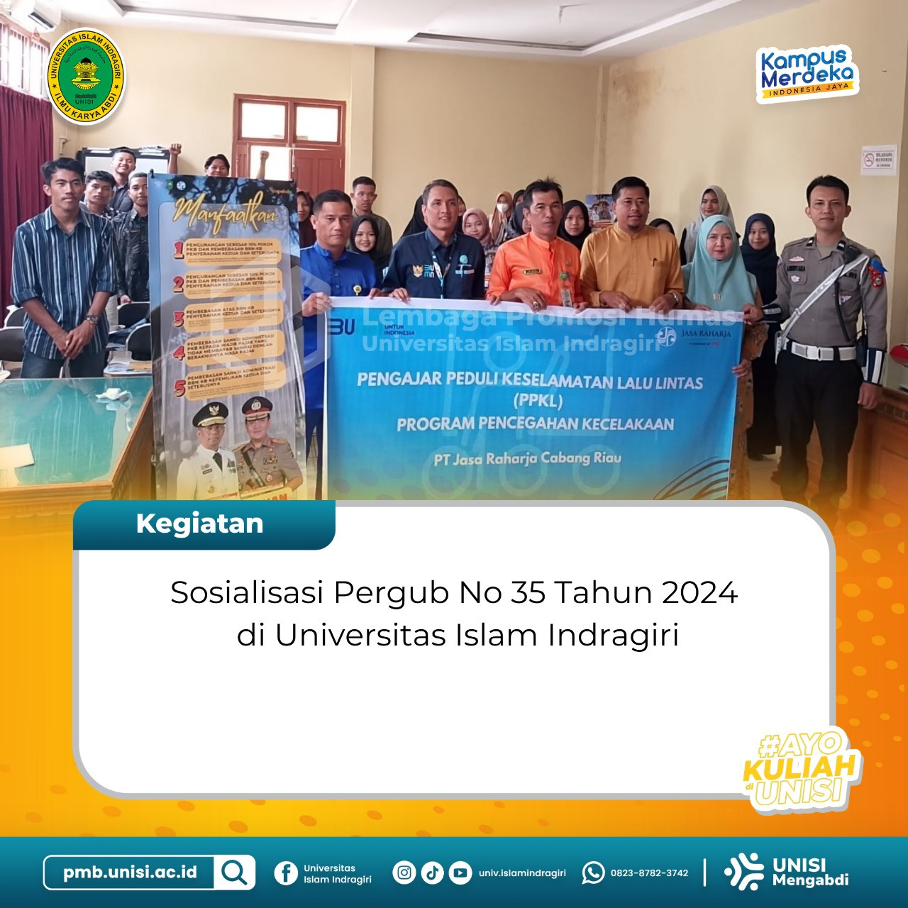 Sosialisasi Pergub No 35 Tahun 2024 di Universitas Islam Indragiri