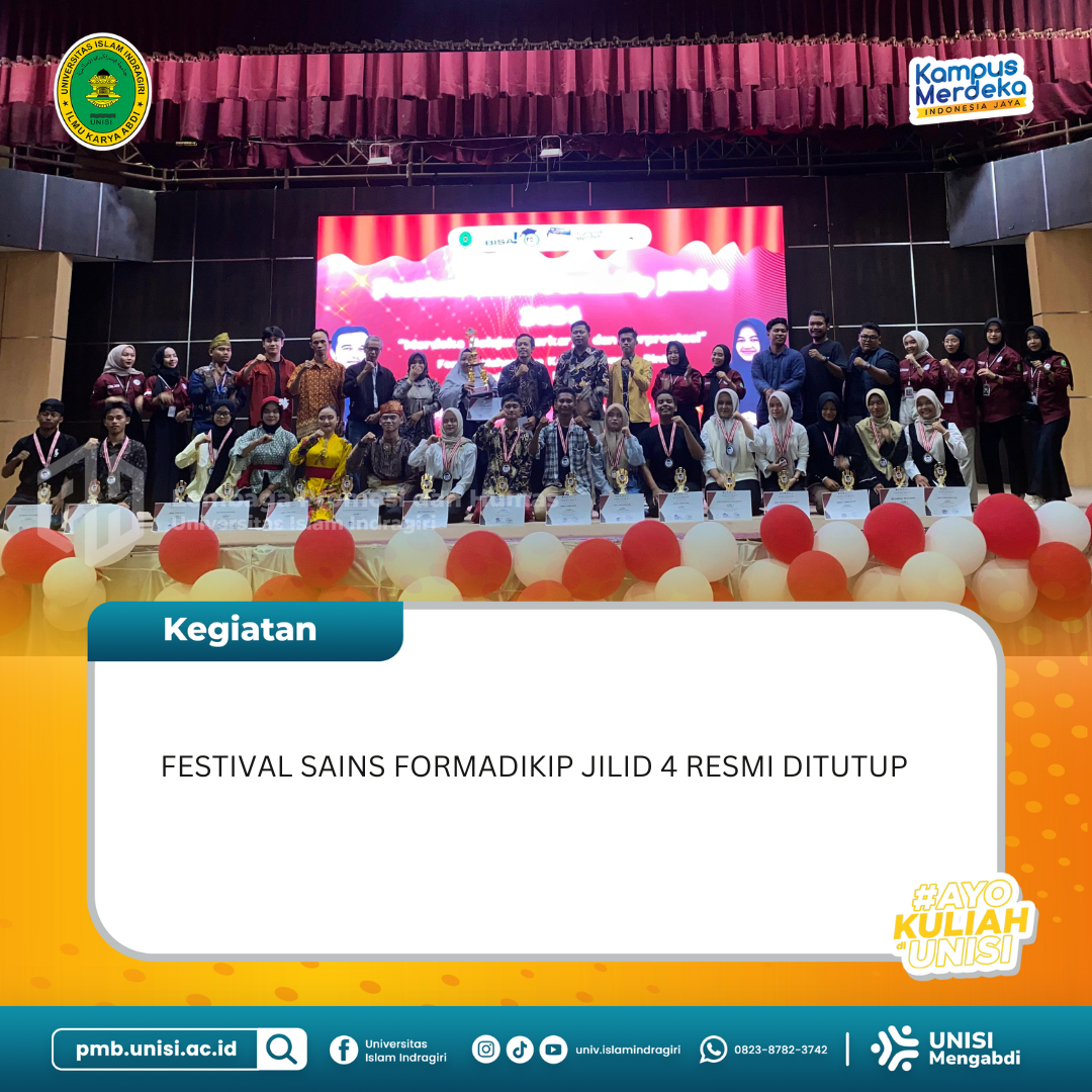 Festival Sains Formadikip Jilid 4 Resmi Ditutup