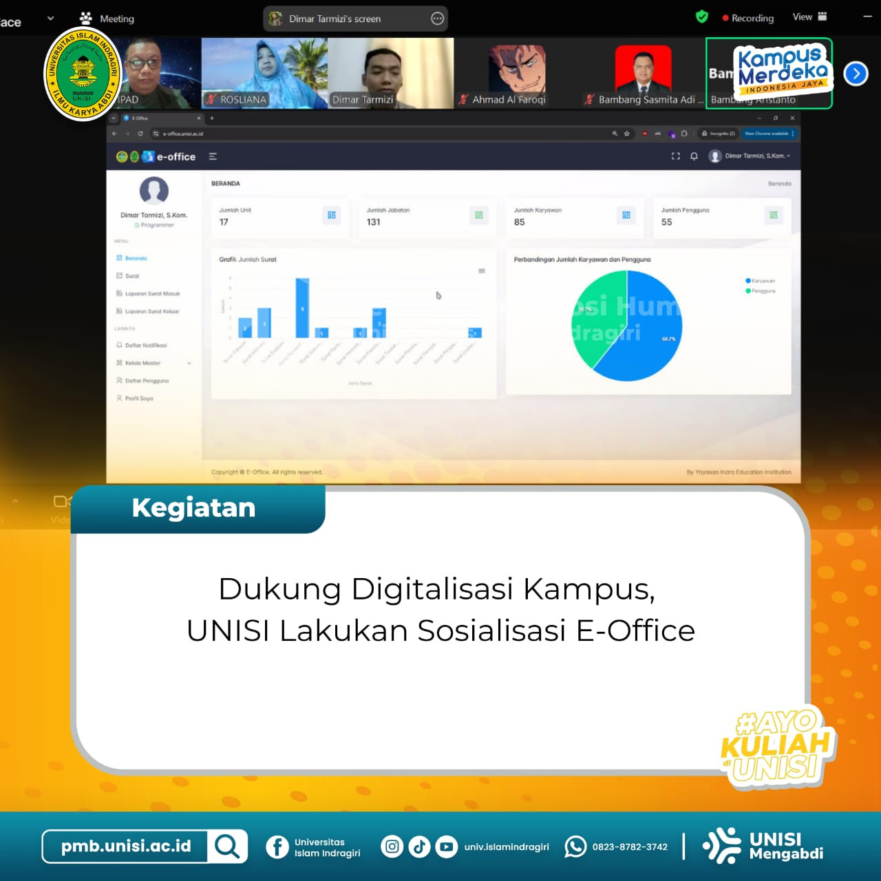 Dukung Digitalisasi Kampus, Unisi Lakukan Sosialisasi E-Office