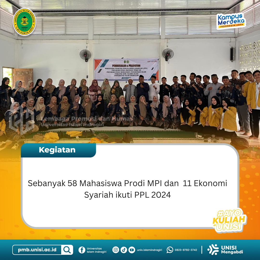 Sebanyak 58 Mahasiswa Prodi MPI dan  11 Ekonomi Syariah ikuti PPL 2024