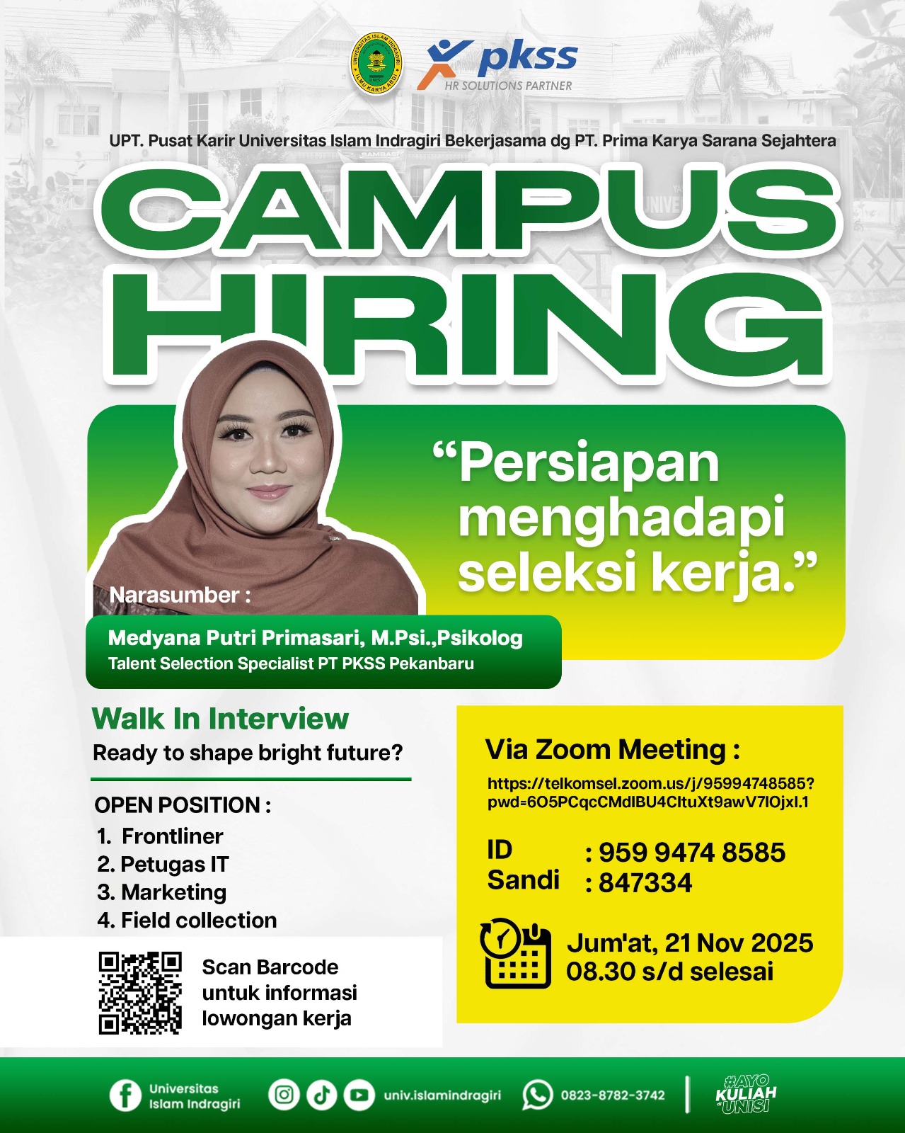 Pengumuman Campus Hiring dan Job Fair bagi Alumni dan Wisudawan Tahun 2025