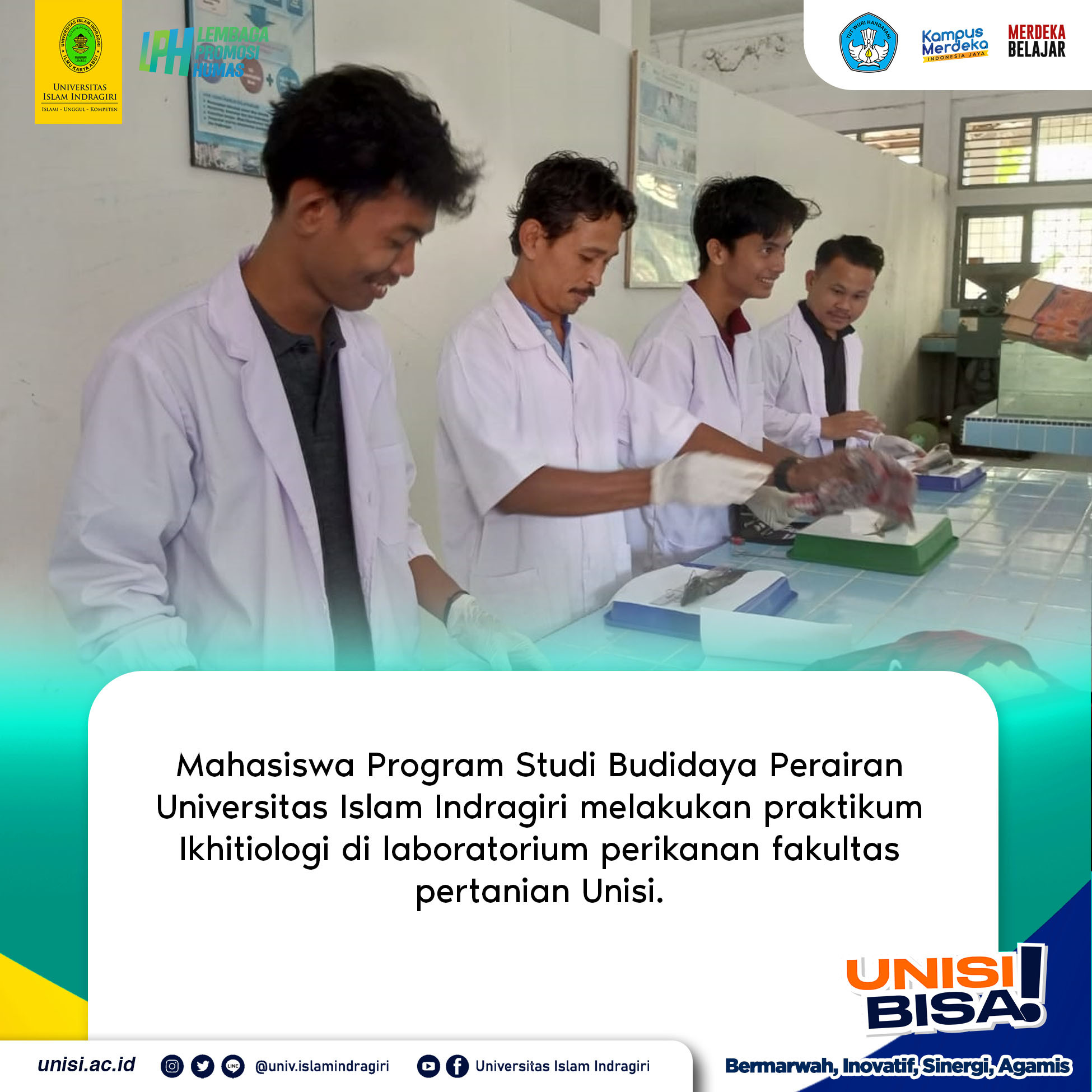 Praktikum Ikhtiologi Mahasiswa Budidaya Perairan Universitas Islam Indragiri