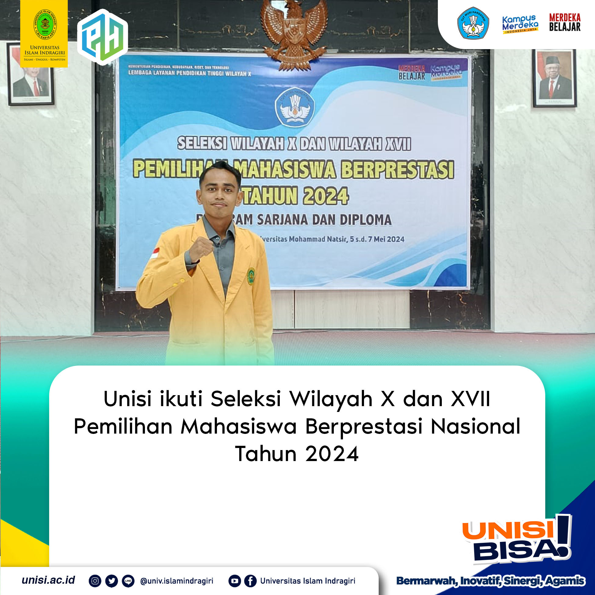 UNISI ikuti Seleksi Wilayah X dan XVII Pemilihan Mahasiswa Berprestasi Nasional Tahun 2024