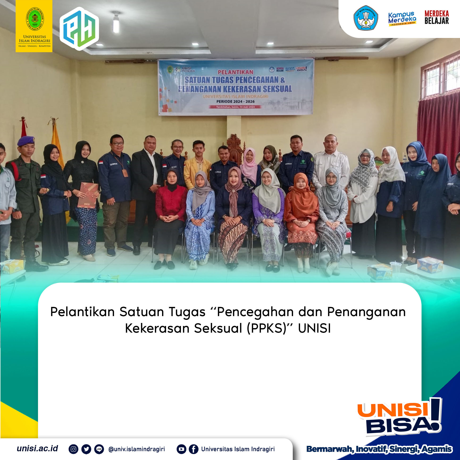 Pelantikan Satuan Tugas Pencegahan dan Penanganan Kekerasan Seksual (PPKS) UNISI