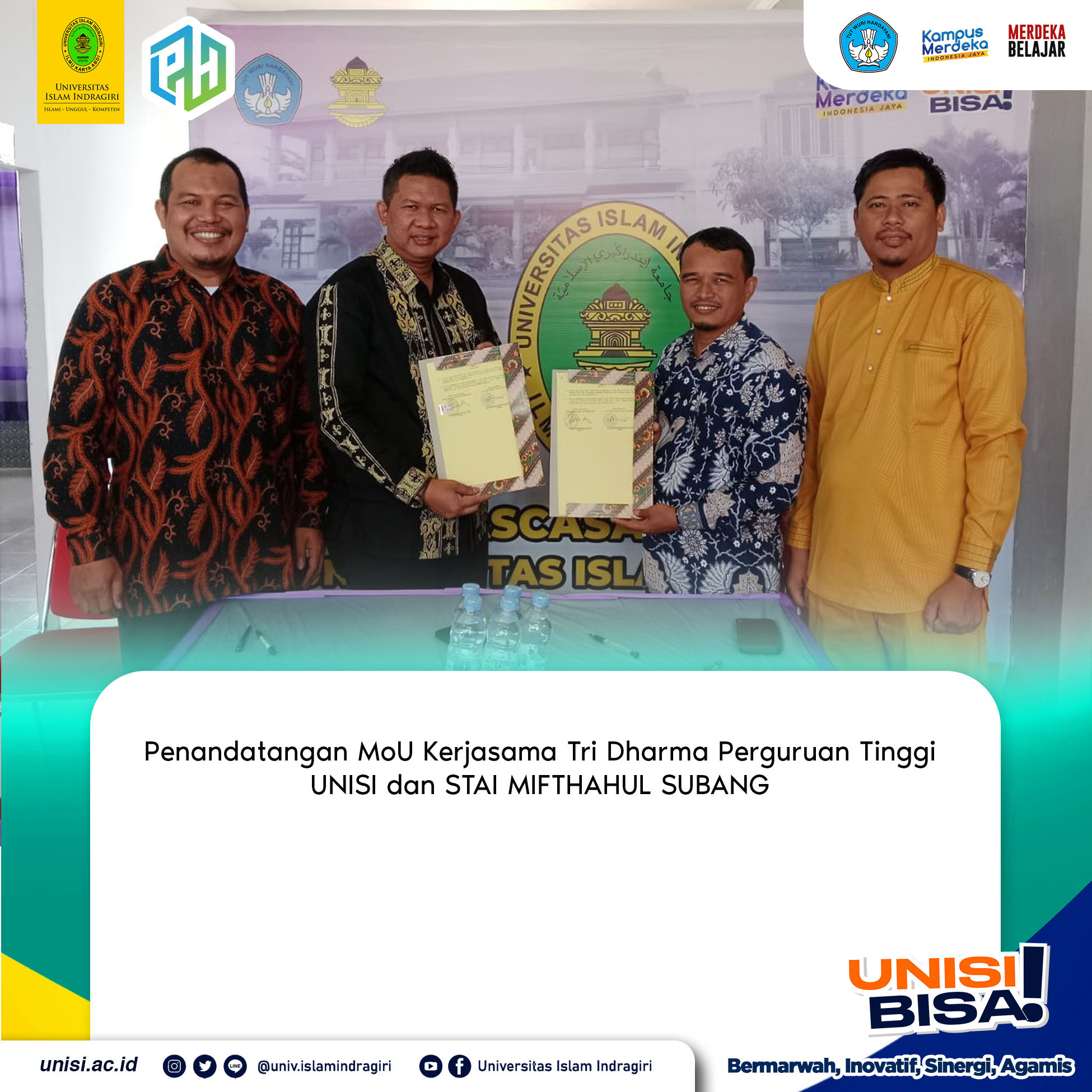 Penandatangan MoU Kerjasama Tri Dharma Perguruan Tinggi
